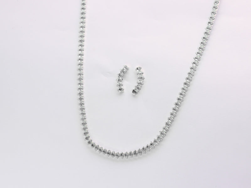 Conjunto Colar Riviera Cristal + Brinco